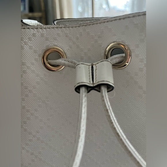 Gucci White Leather and Canvas OPHIDIA BUCKET CROSSBODY bag - Picture 3 of 4